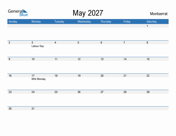 Fillable May 2027 Calendar