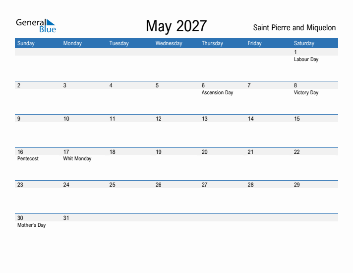 Fillable May 2027 Calendar