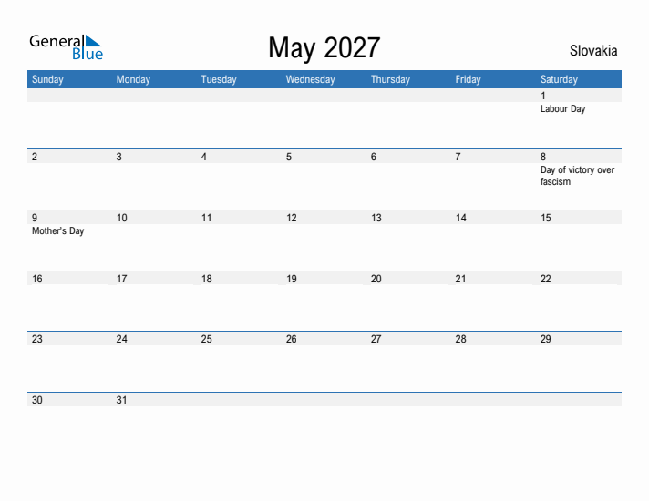 Fillable May 2027 Calendar