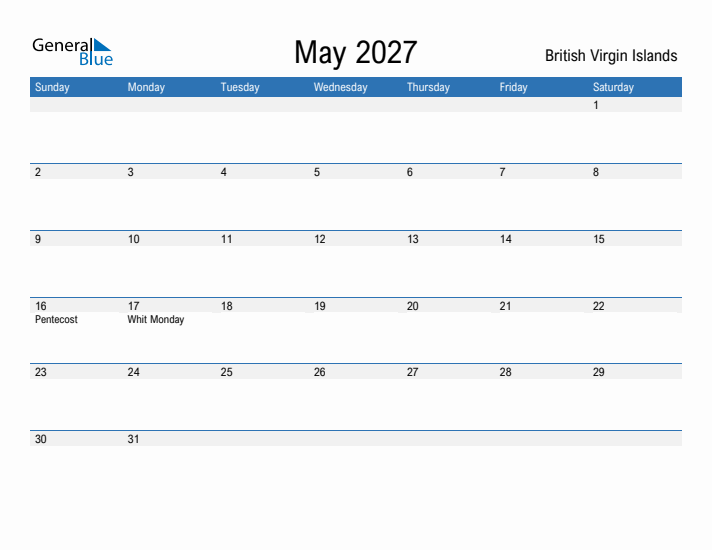 Fillable May 2027 Calendar