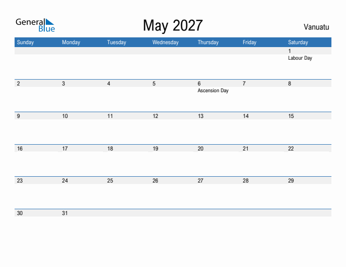 Fillable May 2027 Calendar