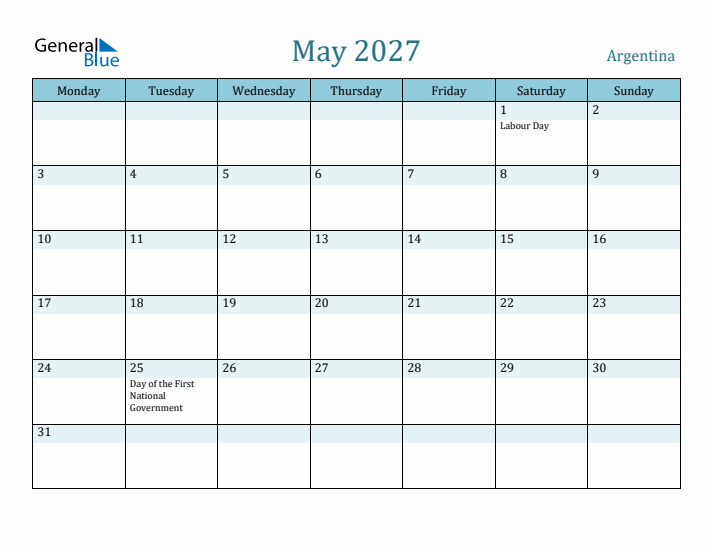 May 2027 Calendar with Holidays