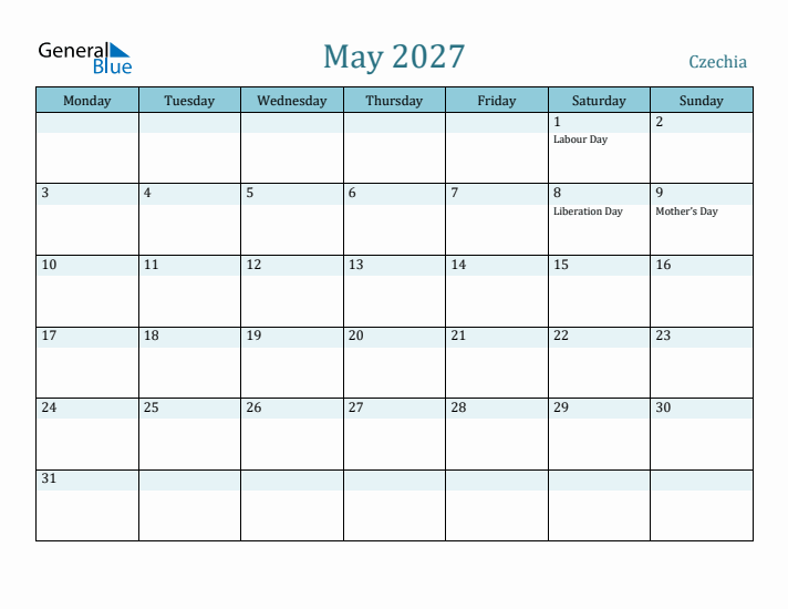 May 2027 Calendar with Holidays