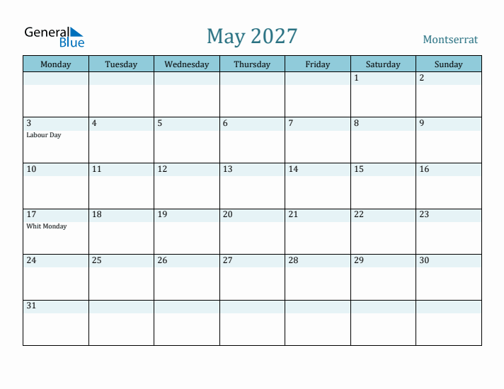 May 2027 Calendar with Holidays