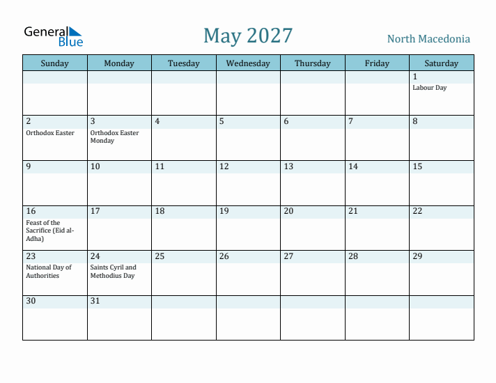 May 2027 Calendar with Holidays