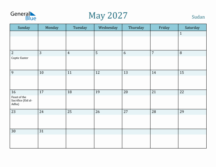May 2027 Calendar with Holidays