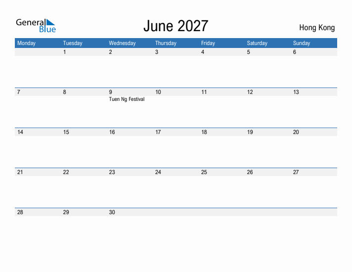 Fillable June 2027 Calendar