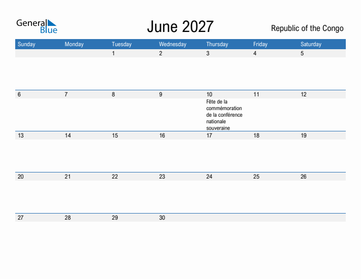 Fillable June 2027 Calendar
