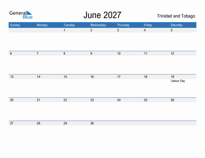 Fillable June 2027 Calendar