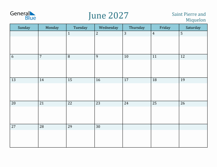 June 2027 Calendar with Holidays