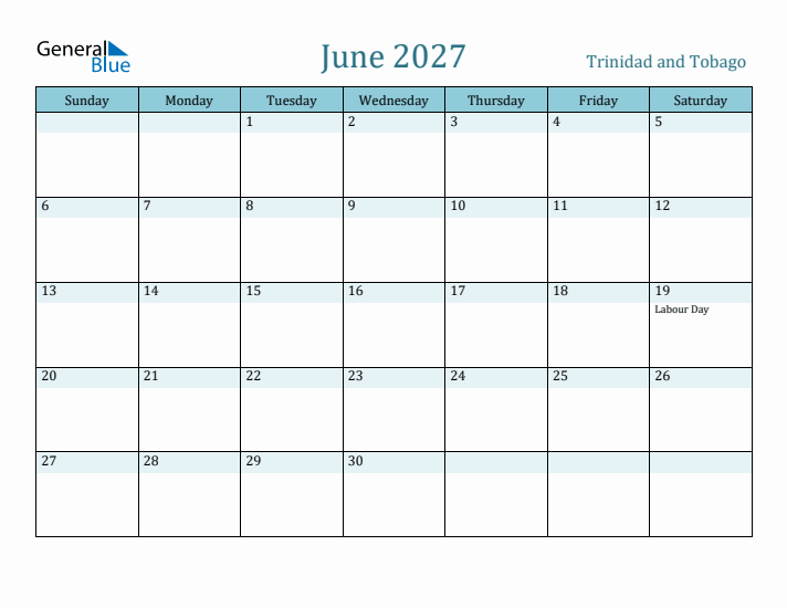 June 2027 Calendar with Holidays