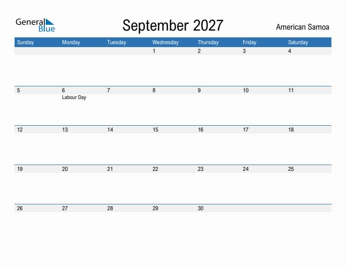 Fillable September 2027 Calendar