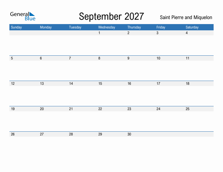 Fillable September 2027 Calendar