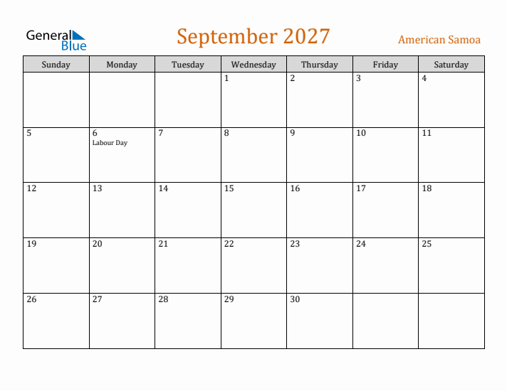 September 2027 Holiday Calendar with Sunday Start