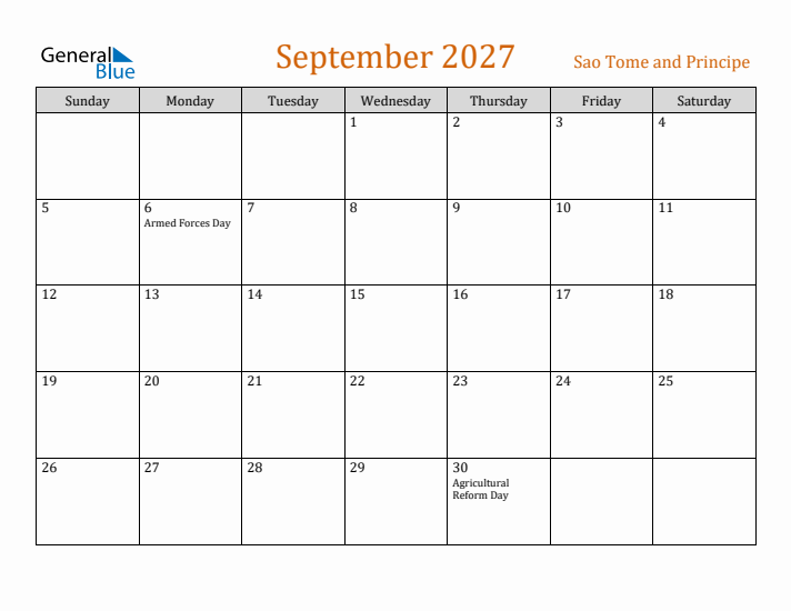 September 2027 Holiday Calendar with Sunday Start