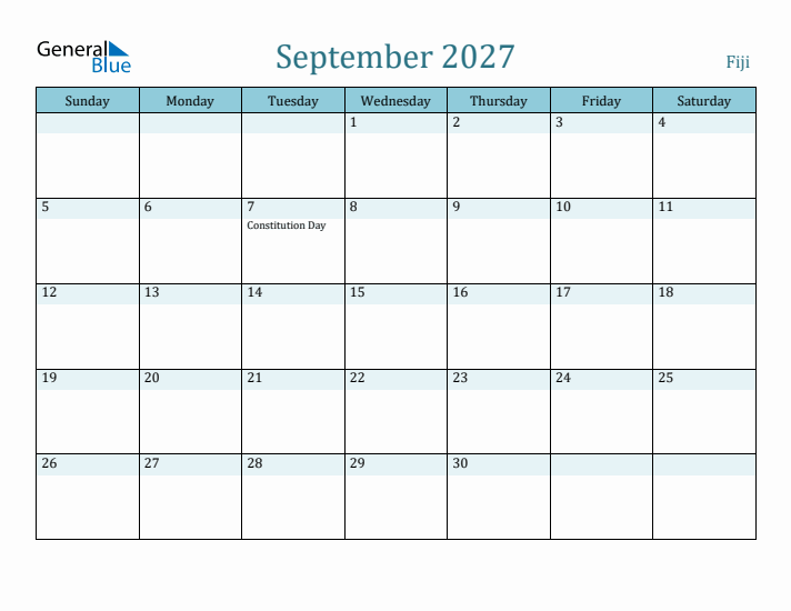 September 2027 Calendar with Holidays