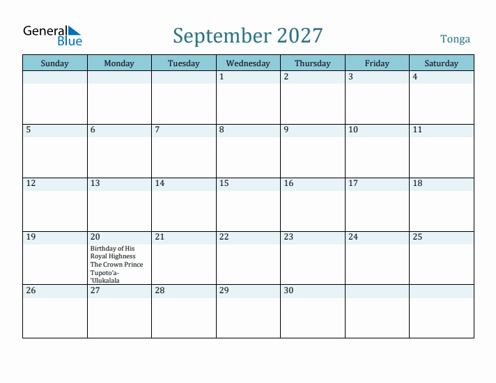 September 2027 Calendar with Holidays