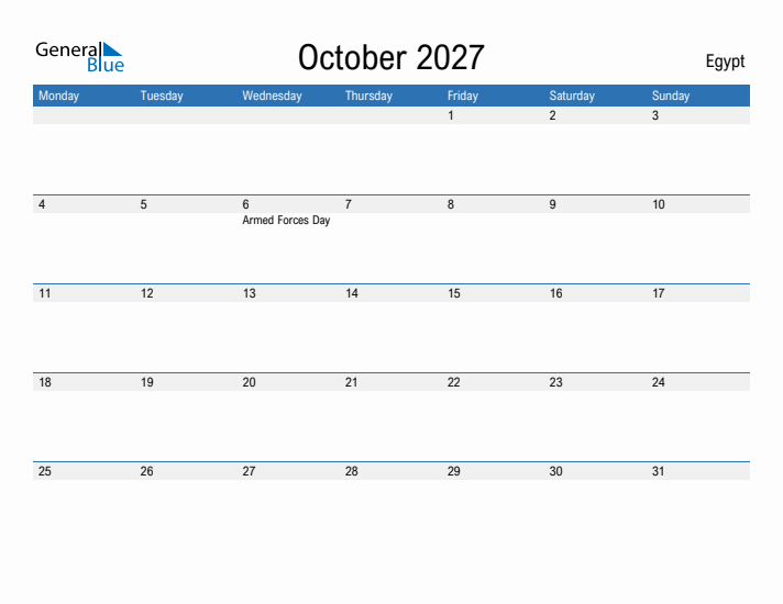 Fillable October 2027 Calendar