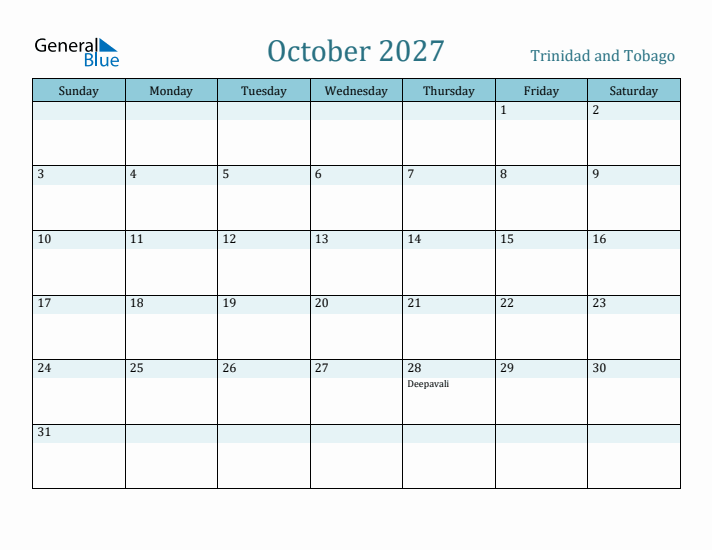 October 2027 Calendar with Holidays