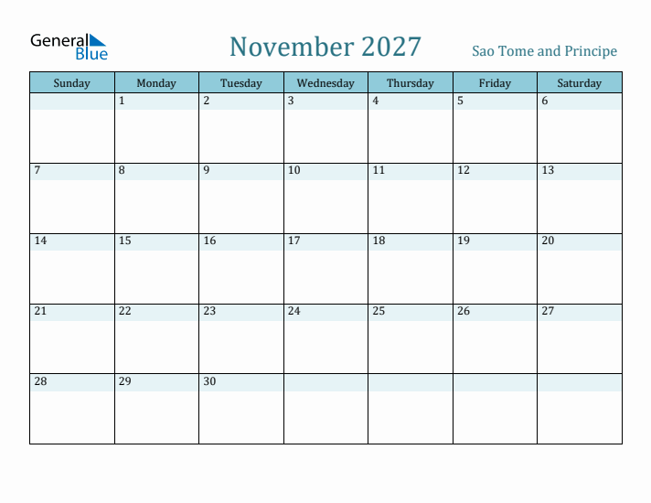 November 2027 Calendar with Holidays