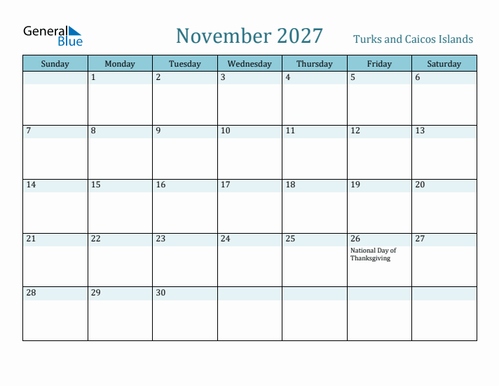 November 2027 Calendar with Holidays