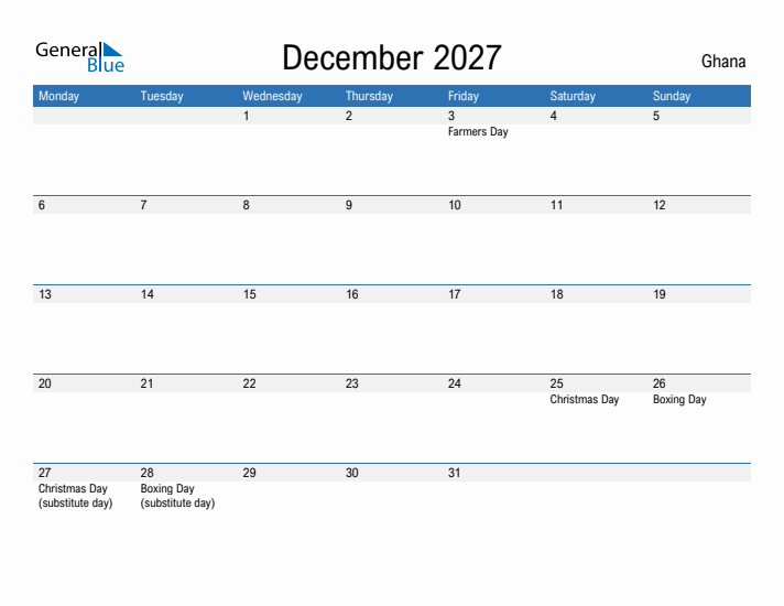Fillable December 2027 Calendar