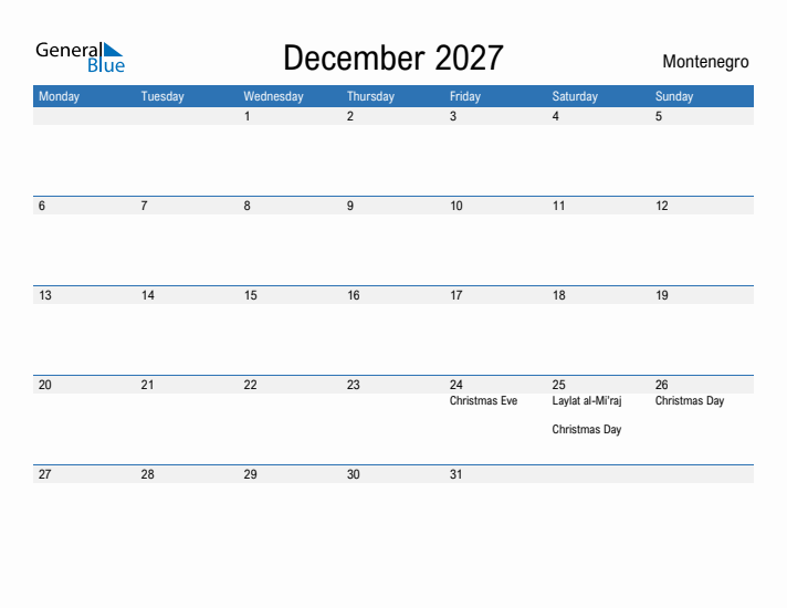 Fillable December 2027 Calendar