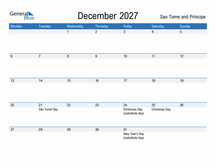 Fillable December 2027 Calendar