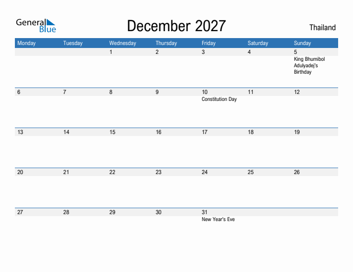 Fillable December 2027 Calendar
