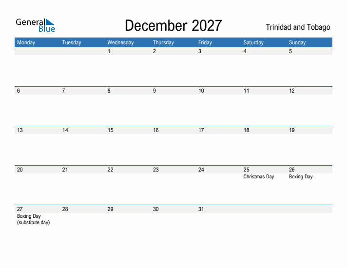 Fillable December 2027 Calendar