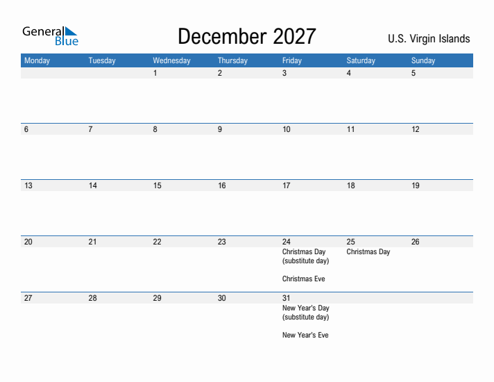 Fillable December 2027 Calendar