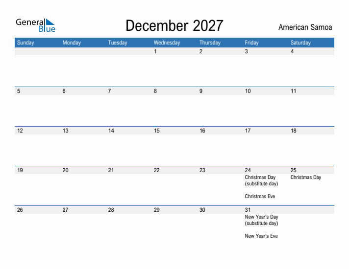Fillable December 2027 Calendar