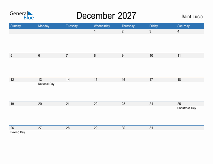 Fillable December 2027 Calendar