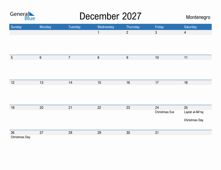 Fillable December 2027 Calendar