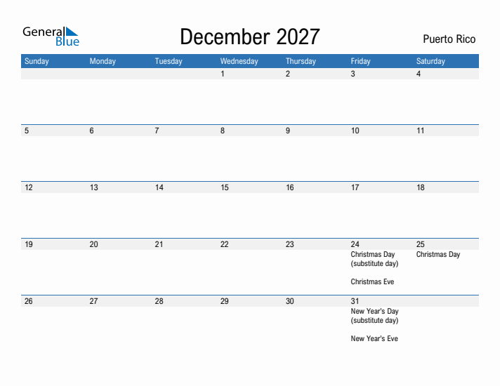 Fillable December 2027 Calendar