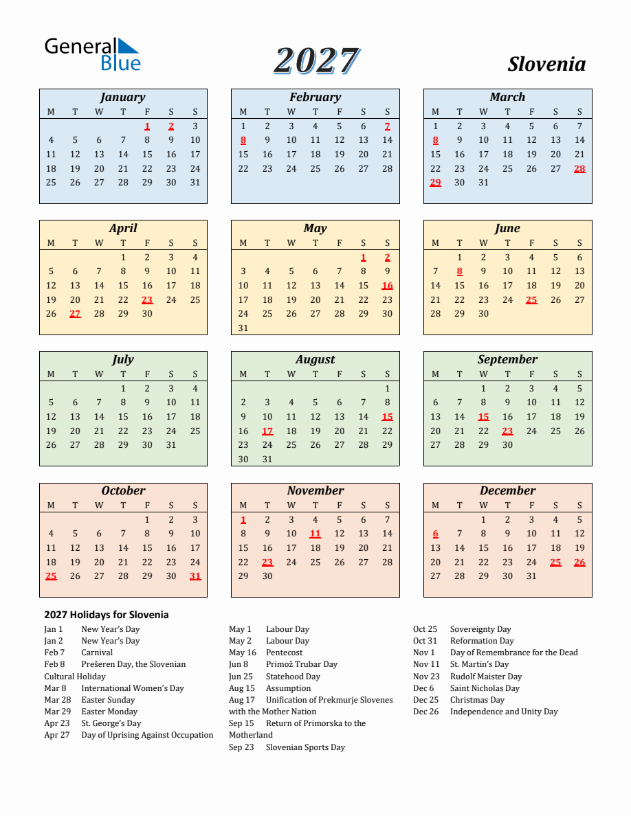 2027-slovenia-calendar-monday-start