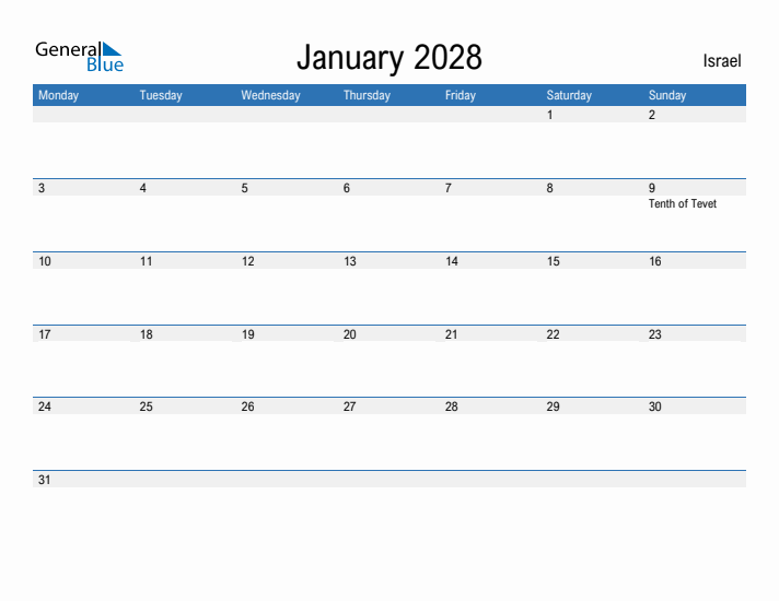 Fillable January 2028 Calendar