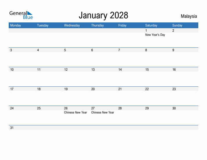 Fillable January 2028 Calendar