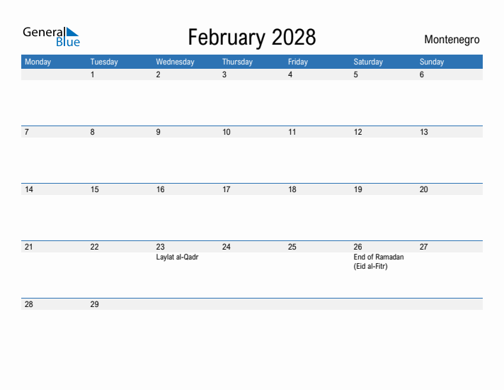 Fillable February 2028 Calendar