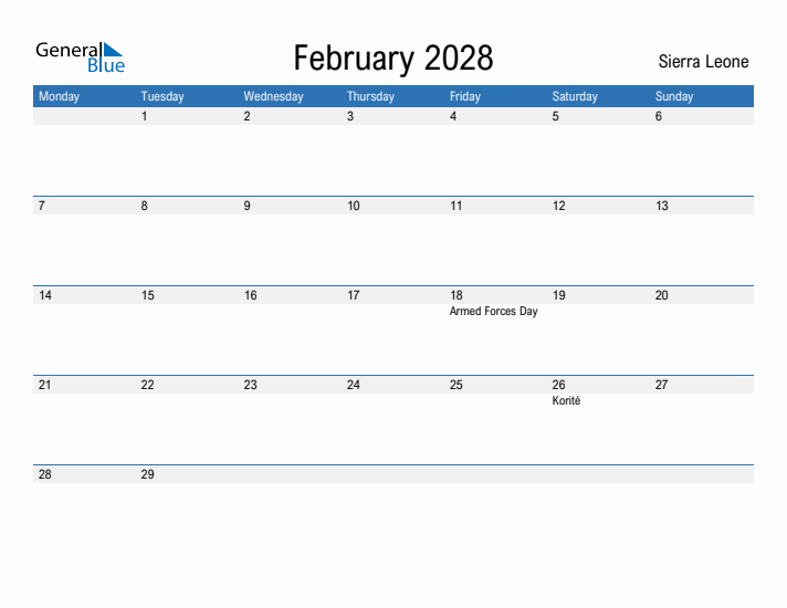 Fillable February 2028 Calendar
