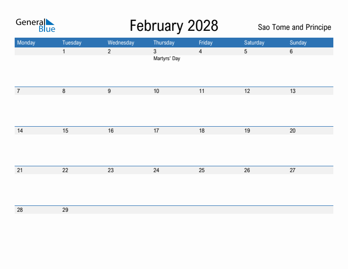 Fillable February 2028 Calendar