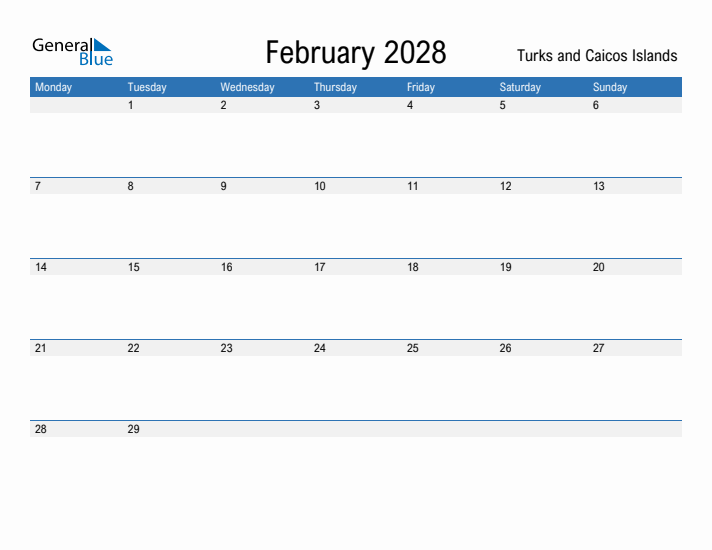 Fillable February 2028 Calendar
