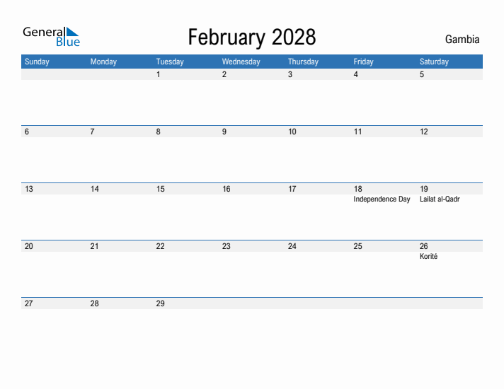 Fillable February 2028 Calendar