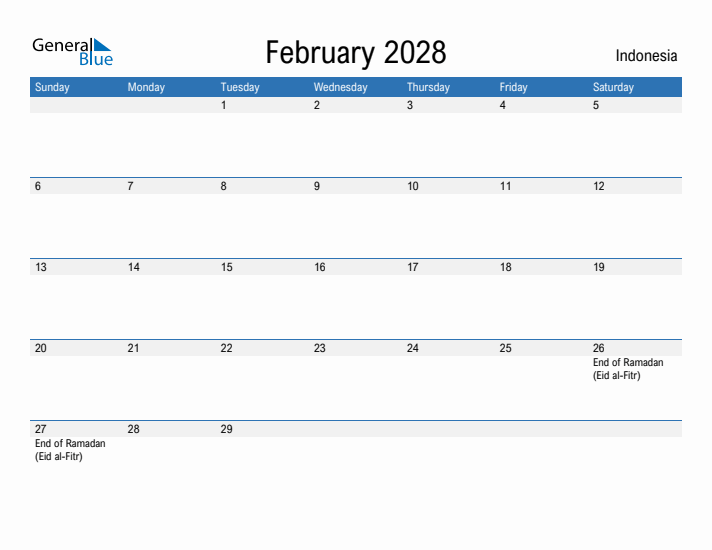 Fillable February 2028 Calendar