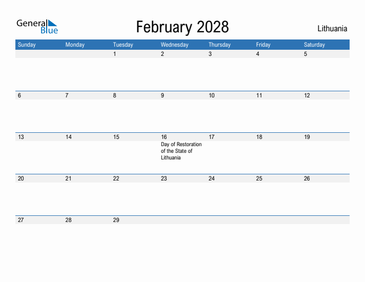 Fillable February 2028 Calendar