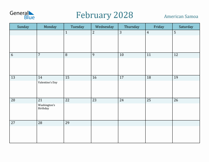February 2028 Calendar with Holidays