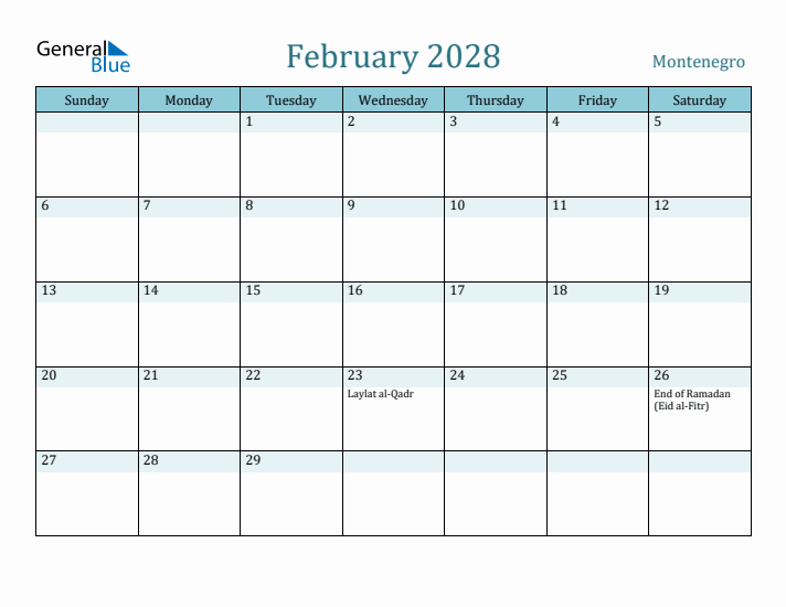 February 2028 Calendar with Holidays