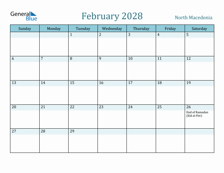 February 2028 Calendar with Holidays