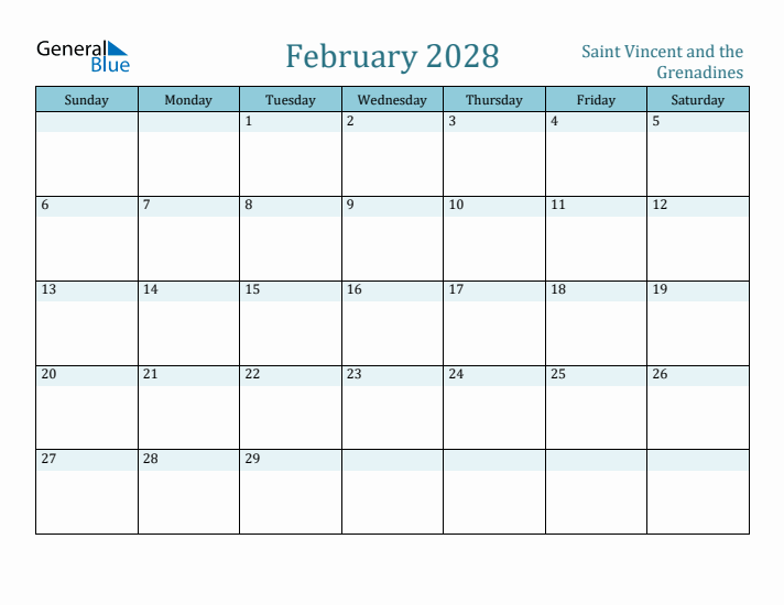 February 2028 Calendar with Holidays