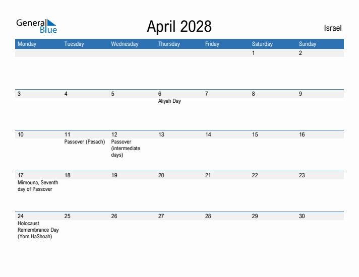 Fillable April 2028 Calendar